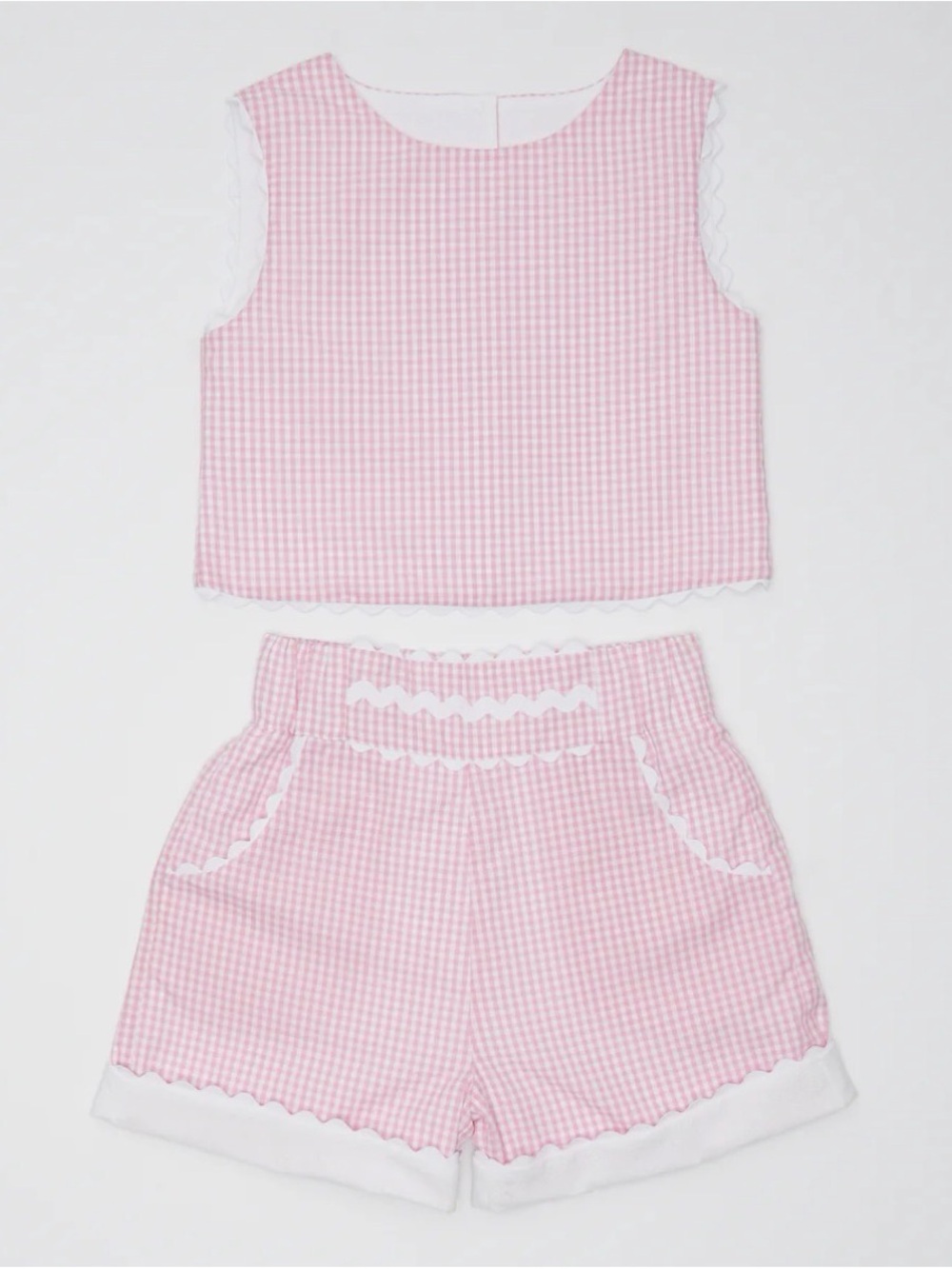 💗 Tessa James -  Audrey Short Set in Pink Gingham - 4Y